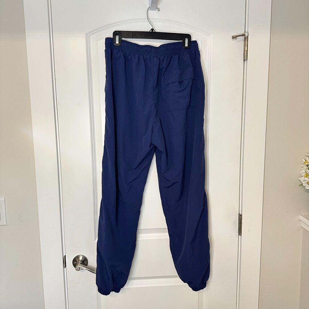 Vintage Niki SB Windbreaker Track Pants Mens Medium Navy Blue Mesh Lined Y2K - Picture 3 of 13